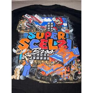 Super Sclzi Bros Super Mario Inspirted t shirt Sprint Car Fan Graphic T shirt